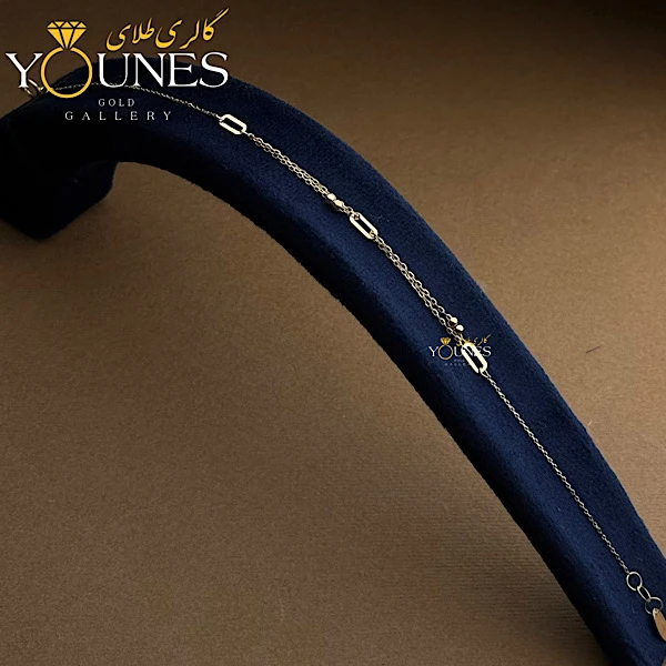 دستبند تمام طلا بیضی لیزری